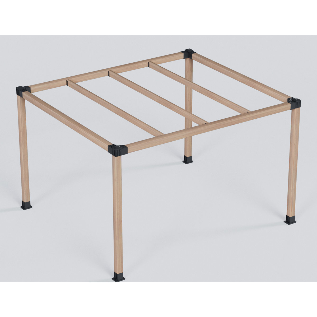 6-Pack Pergola Brackets Kit - Heavy Duty 3-Way Corner & T-Joints For 4x4 Wood Posts