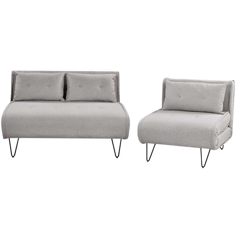 Saphia 2 - Piece Living Room Set, Light Grey