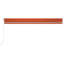 Dakota Fields 600cm W Fabric Orange/Black Cover Retractable Door / Window Awning