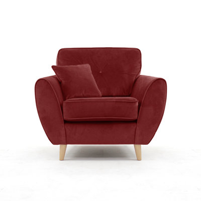 Rafe Scandi Style Velvet Armchair