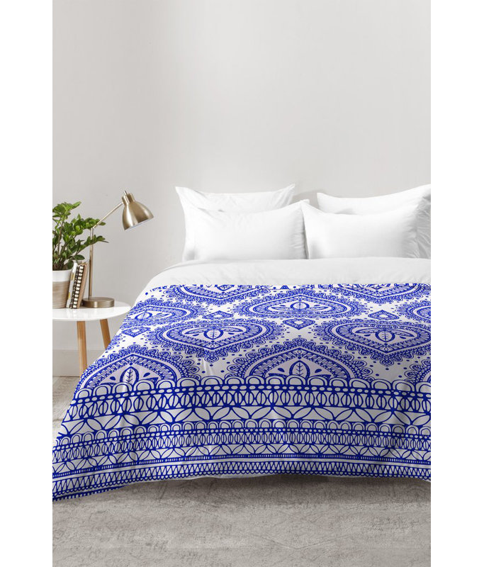 Modern & Contemporary Polyester Damask Comforter, Twin XL Comforter + 1 Standard Sham