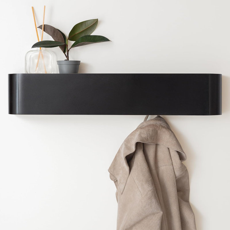 Wall 5 - Hook Coat Rack, Black