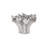Root Small Silver Dining Table Base, With Glass