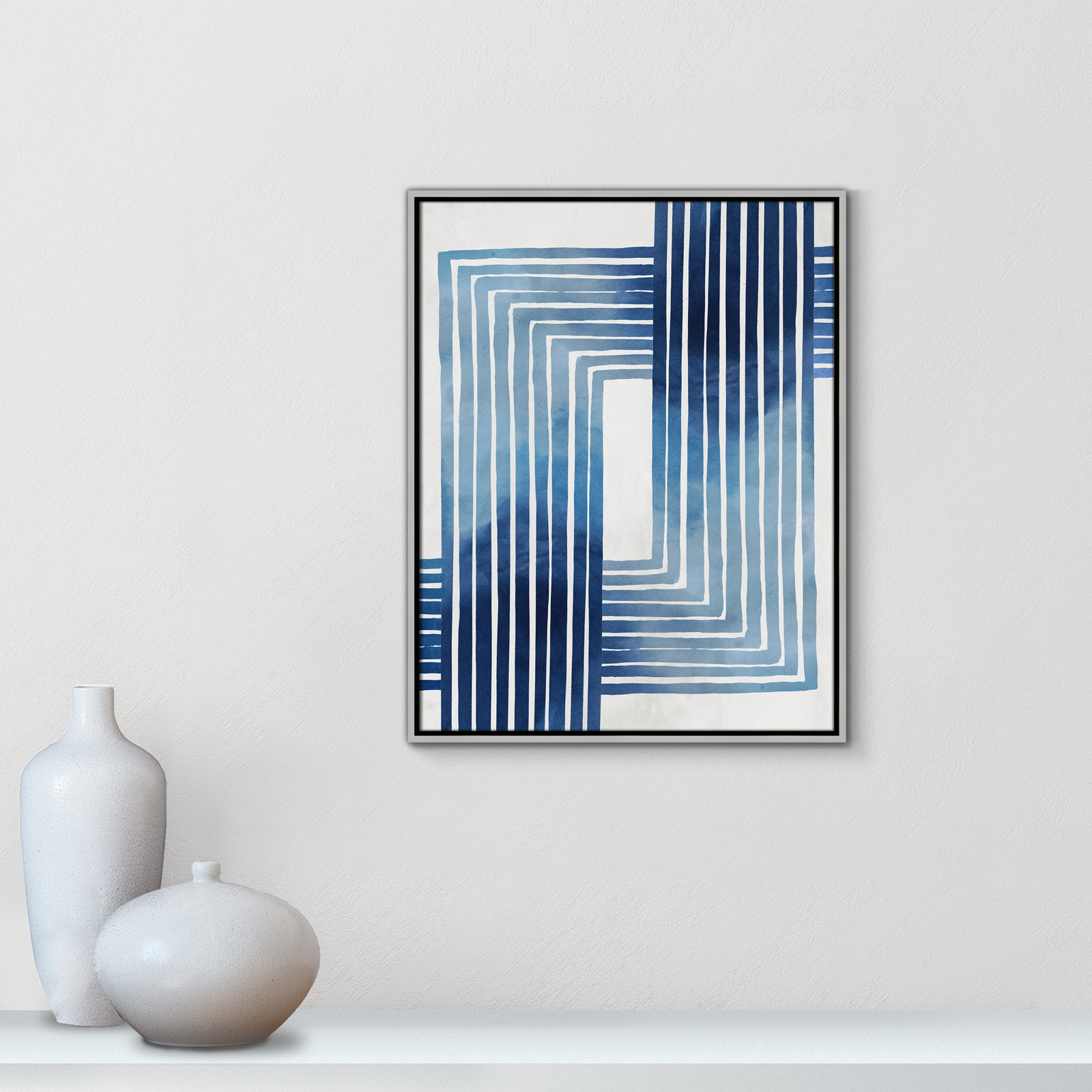 In Unison by Eva Watts - Painting Print, Silver Framed Canvas, 29.5" H x 23.5" W x 2" D