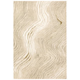 Wrought Studio™ Matei Powerloomed Abstract Tan/Taupe Area Rug