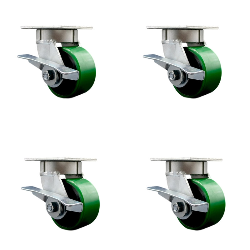 Swivel Caster Set, Green