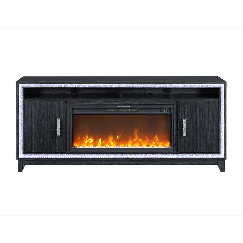 Dark Grey 72 Inch Fireplace, Dark Gray 