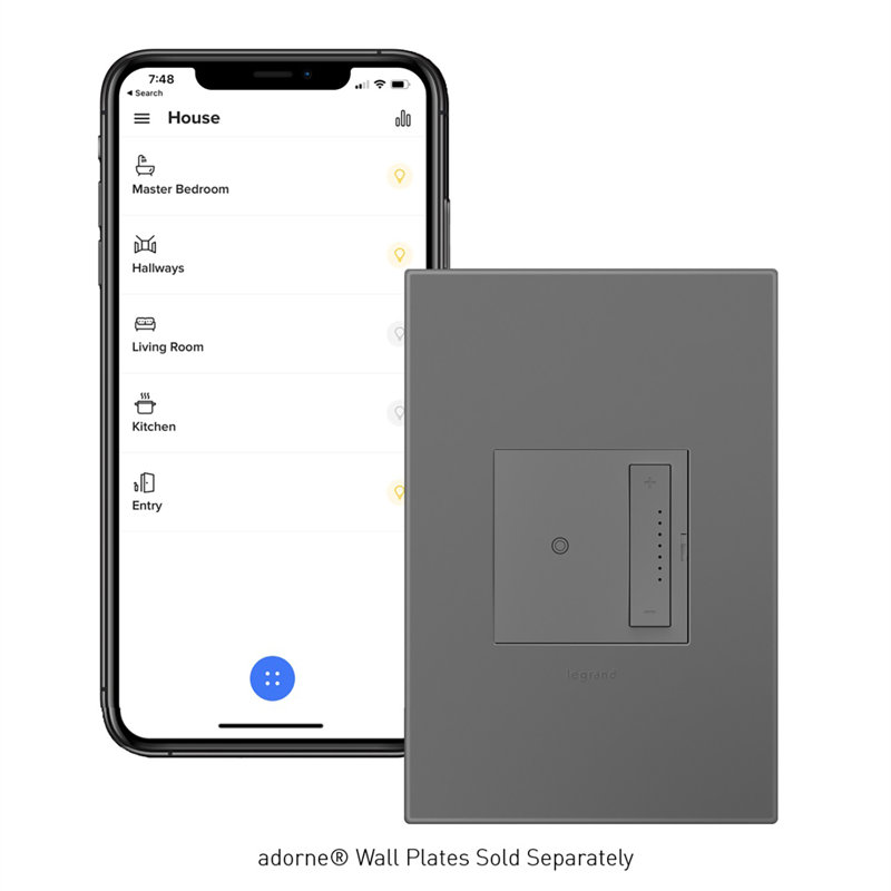 Adorne Smart Tru-universal Dimmer With Netatmo, Magnesium, Magnesium