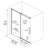56-60"Wx76"H Sliding Glass Shower Door with 5/16" Clear Tempered Glass, Matte Black Hardware-103352380