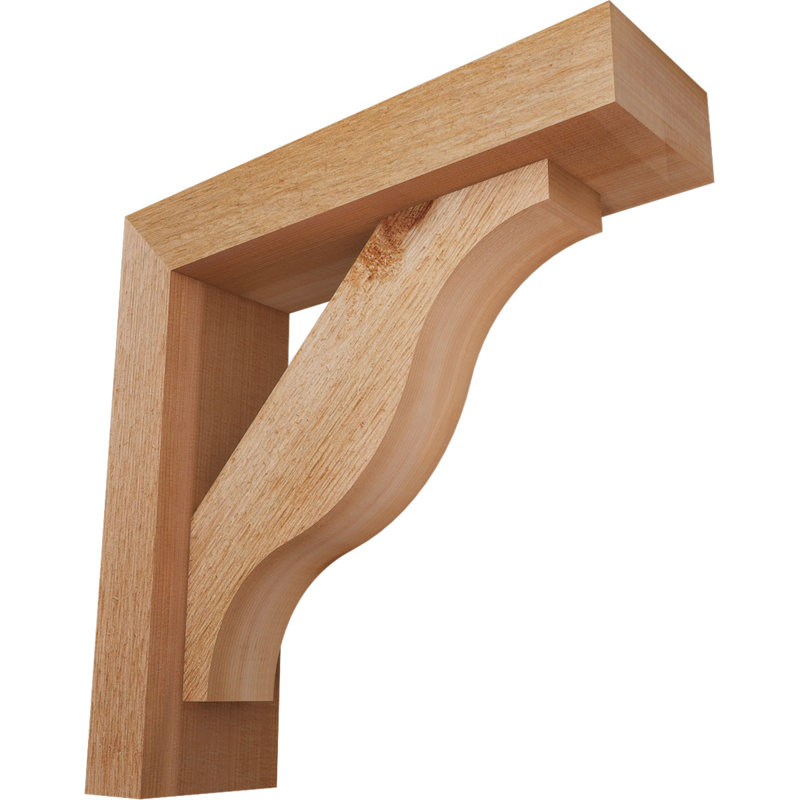 Support Funston Block avec support décalé, 14 po x 14 po, Cèdre rouge occidental de l 4 po (scié brut)