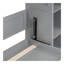 Lit escamotable double pleine grandeur avec tablettes et lumières DEL, gris