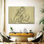 Femme aimant le chien, reproduction sur toile-1804406345