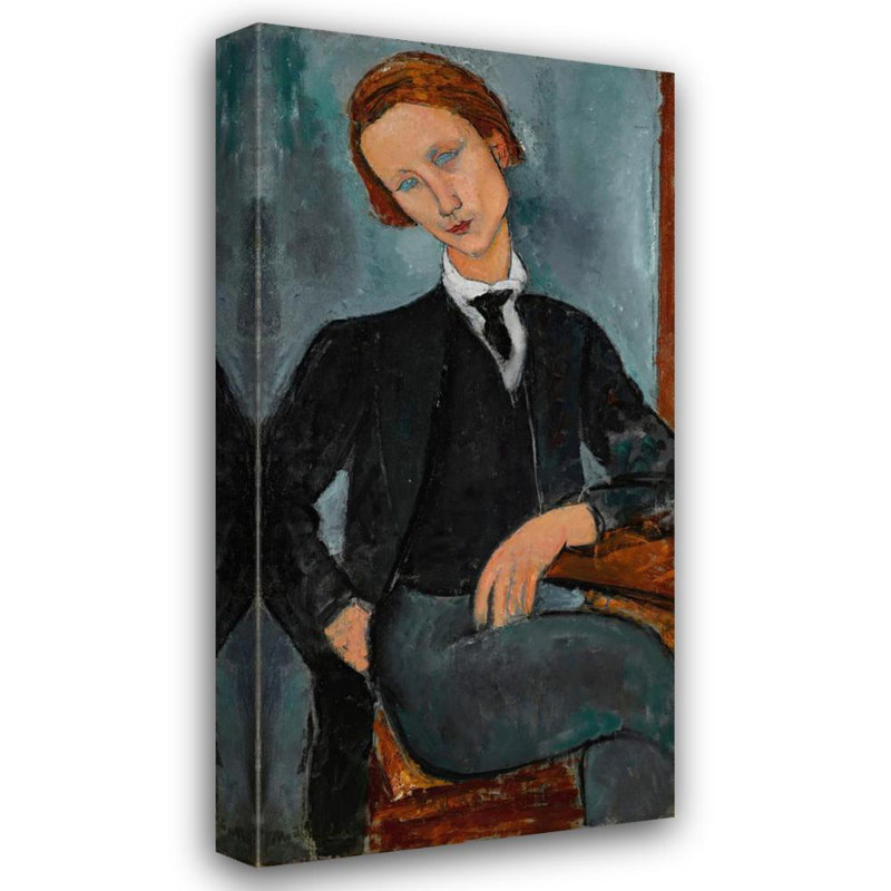 "Portrait De Baranowski" par Amedeo Modigliani - Toile tendue avec châssis, H 48 po x l 33 po