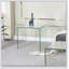 Table d'appoint en verre cintré trempé transparent, table de bout transparente pour une utilisation moderne et polyvalente