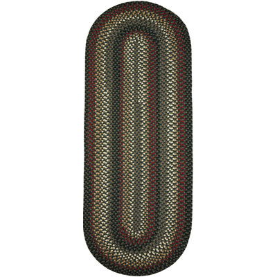 Tapis géométrique tressé à la main noir / gris Mako