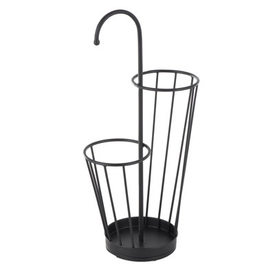 Metal 2 Section Umbrella Stand with Umbrella Shaped Handle