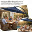  Parasol de patio en porte-à-faux 11 pi avec base incluse-802814171