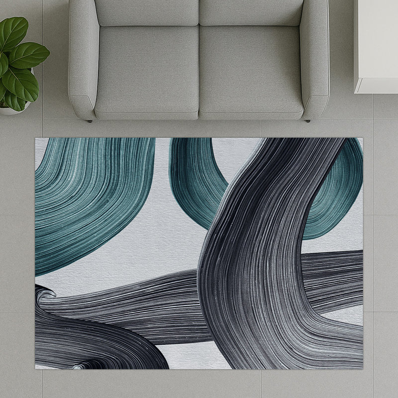 Abstract Area Rug, Rectangle 155 x 230 cm