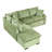 L-Shaped Sofa Bed with Storage Ottoman & Dual Charging Ports-440276910