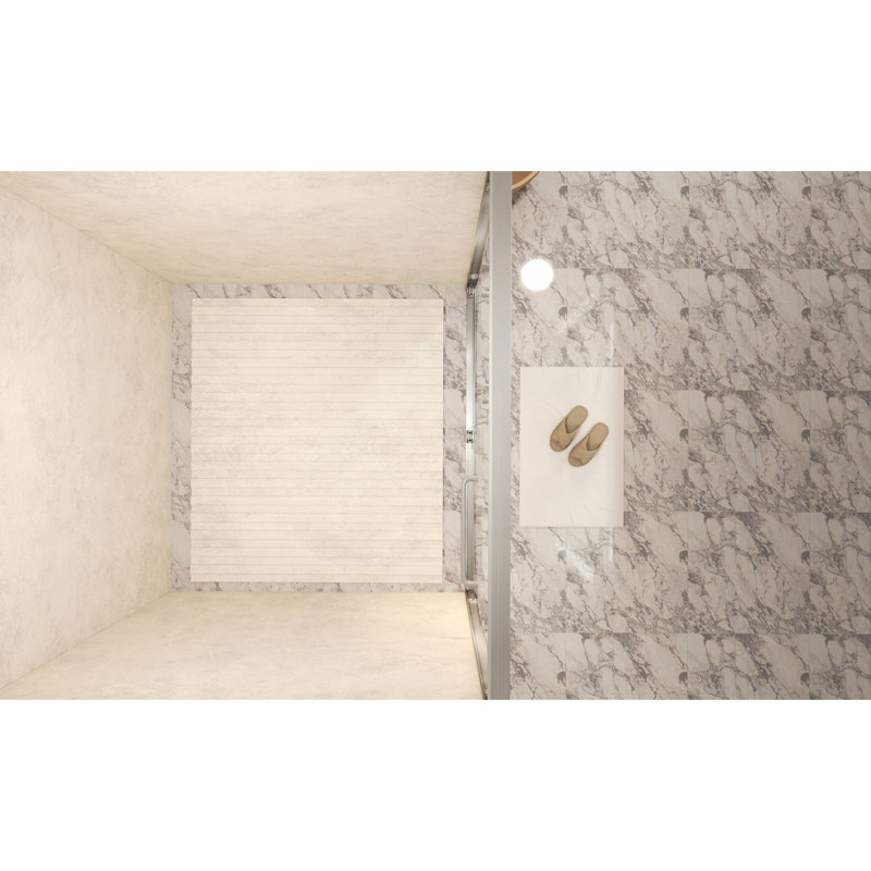 50-54 " X 72" Tempered Glass With Explosion Proof Film, Aluminum Frame Double Sliding Shower Door, "1/4 (6 Mm), Stainless Steel Handle