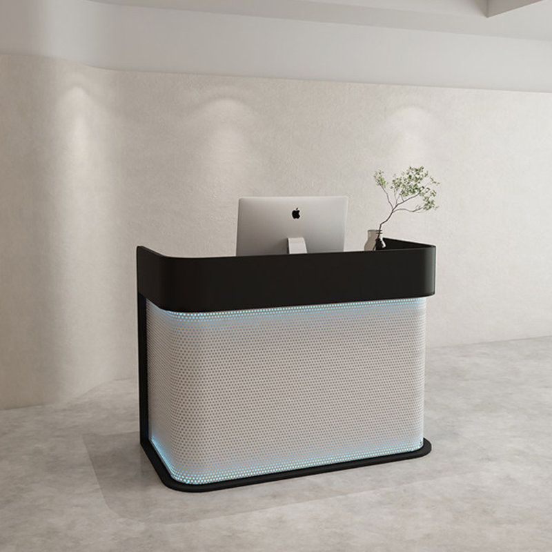 Contemporary Rectangular Manufactured Wood Reception Desk