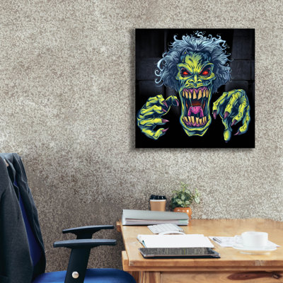 Dessin de Macmurray, zombie vert sur toile