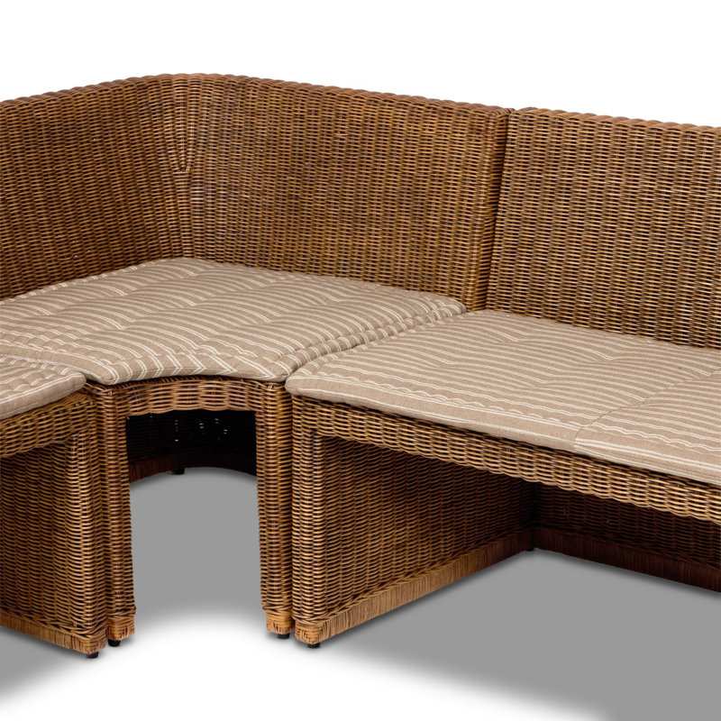 Senna Dining Banquette L Shape 83", 32.5" H x 106.25" W x 83.25" D