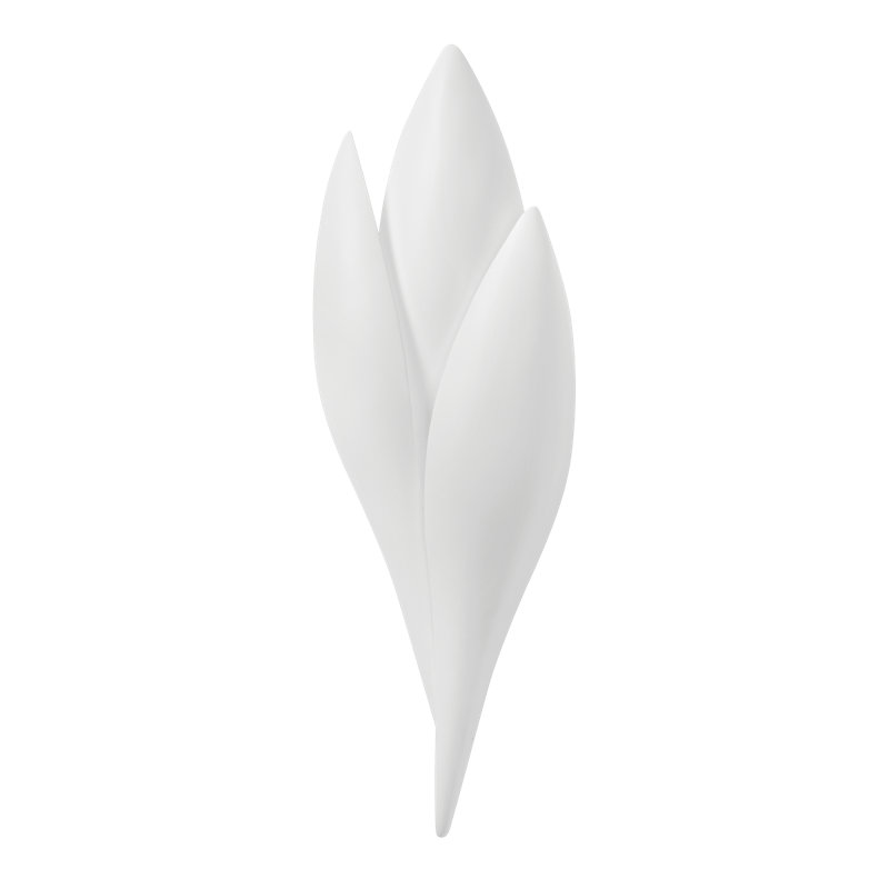 1 - Light Armed Sconce, Gesso White