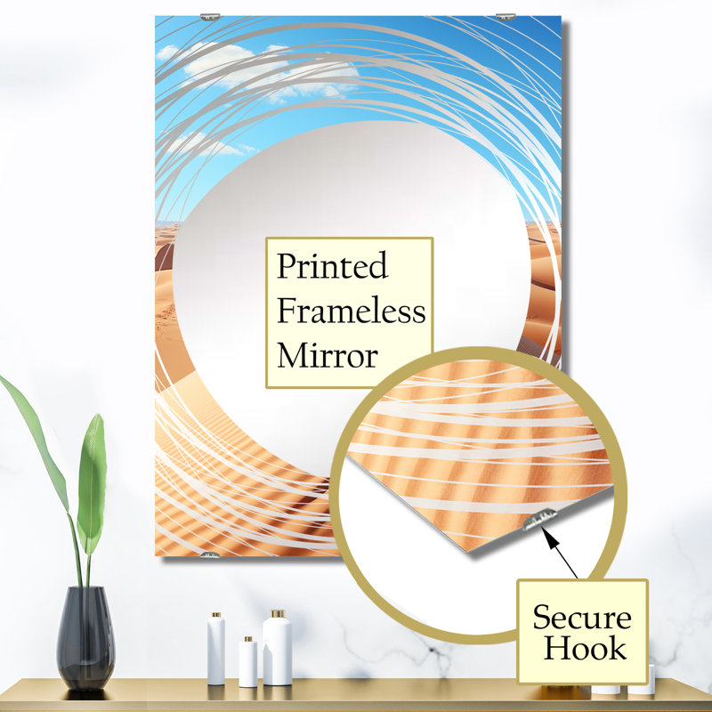 Décoration murale désilée - Miroir du désert MIR140869, 40 po x 30 po