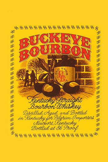 Bourbon buckeye-impression publicitaire, H 36 po x l 24 po x P 1,5 po