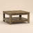 Weddel Basilico 31.3" Transitional Square Coffee Table With Storage