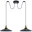 2 - Light Black Umbrella Pendant