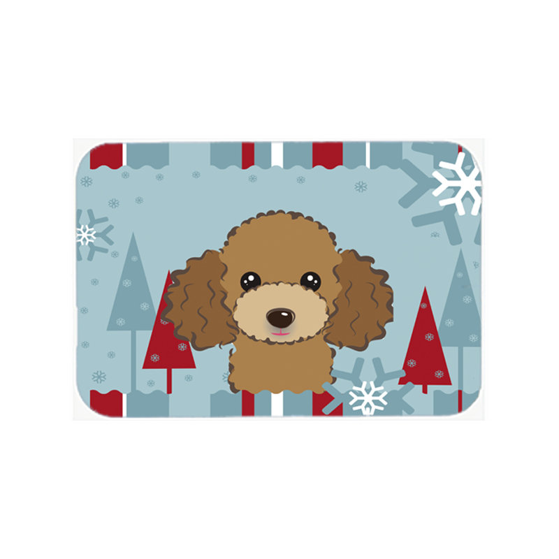 Tatig Poodle Glass Cutting Board, Chocolate Brown