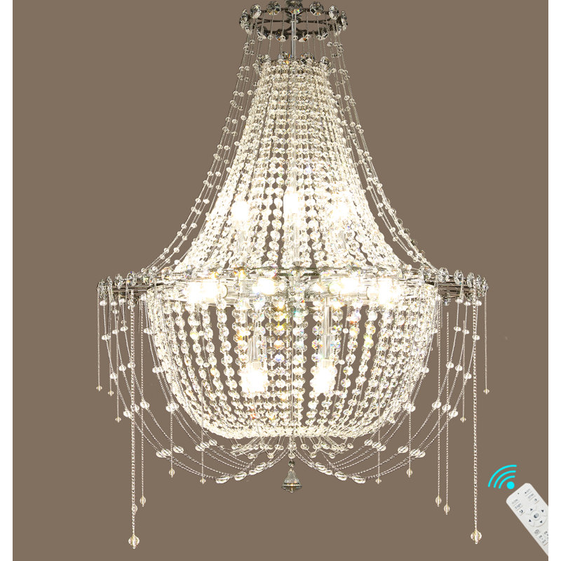 Lustre en cristal de chrome Shina