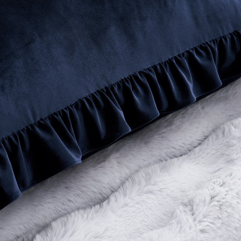 Ensemble de coussins en velours Rainha, Bleu