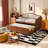 Twin Daybed with Trundle and Storage Drawers, Upholstered Button Tufted Sofa Bed for Guest Rooms-21118996