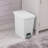 Sterilite 2.7 Gallon Rectangular Step On Trash Bin Wastebasket, White (4 Pack)