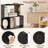 2 Pcs 3-tier Bookshelf Geometric Bookcase Side Table With Open Storage Display Shelf-1173997245