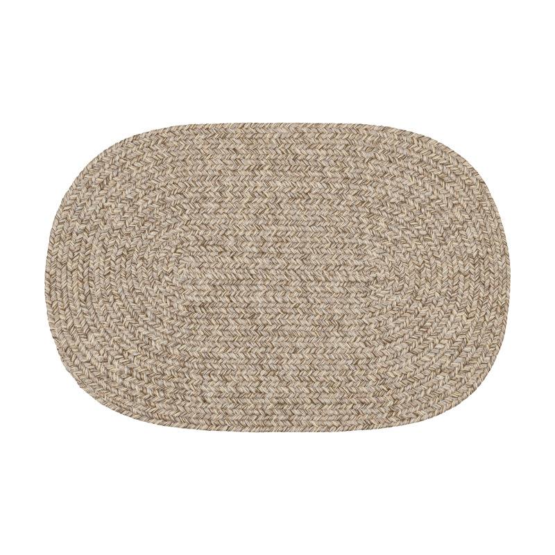 Tapis intérieur/extérieur tweed avoine Seline, Ovale 7 pi x 9 pi