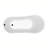 59" Streamline Clawfoot Soaking Acrylic Bathtub and Bamboo Tray-62783402-76896513