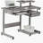 Full-size computer work station desk, gray-1353235220