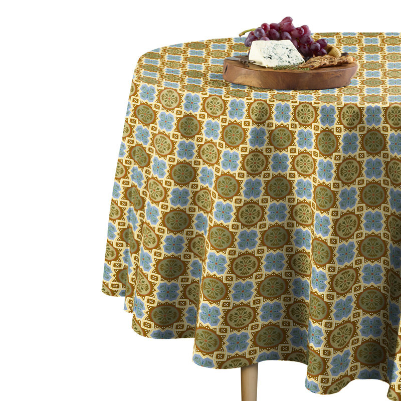 Ahmad Mosaic Round Tablecloth, 84" x 84"
