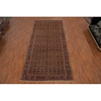 Antique Vegetable Dye Traditional Oriental Rug 8x17