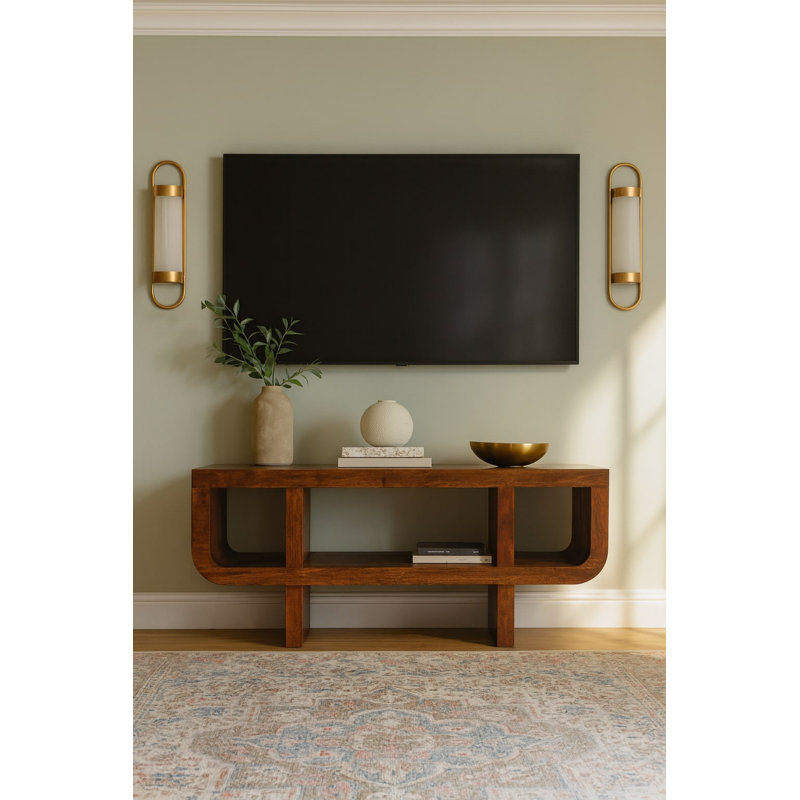 Orion Curved Chestnut Media Unit