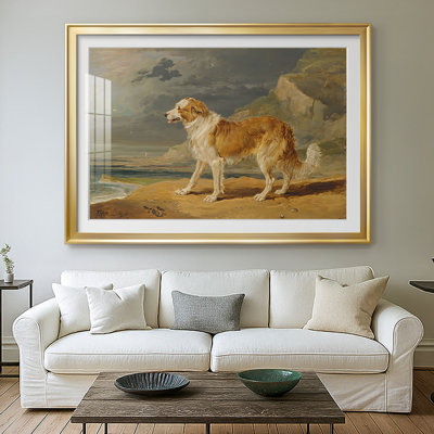 Portrait of a Collie on a Cliff-James Ward-Framed Print with Mat and glass-c. early 19th Century