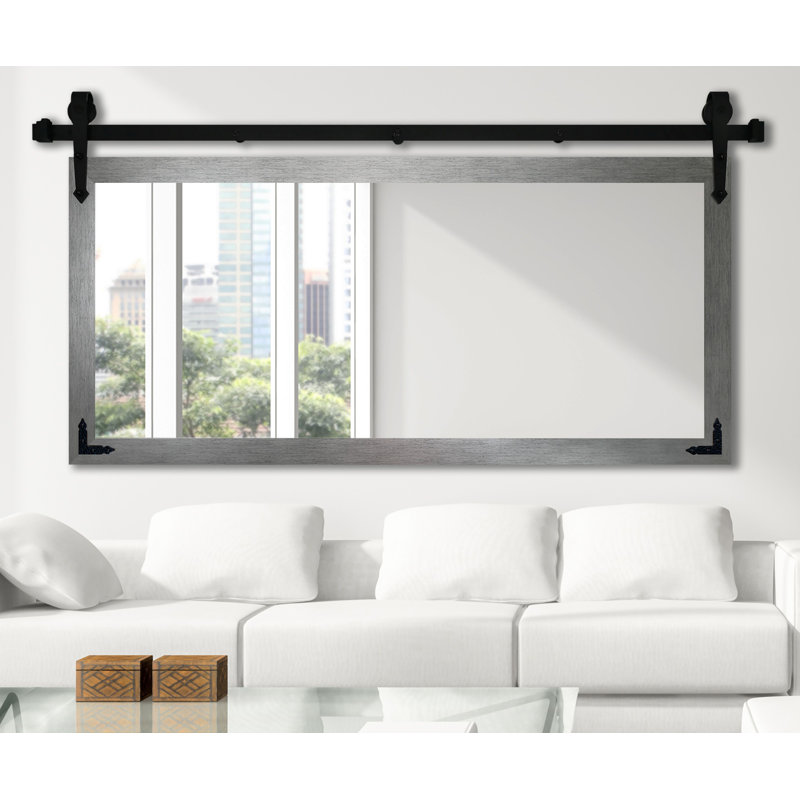 Miroir décoratif N Peace, Argent, H 30,5 po x l 66 po