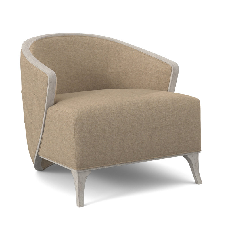 Fauteuil demi-tonneau l 30 po Peregrine, Lin d'Élise, Bisque