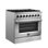 Cuisinière à double combustible 36 po Marco, acier inoxydable, 6 brûleurs, 5,36 pi³ True Conve