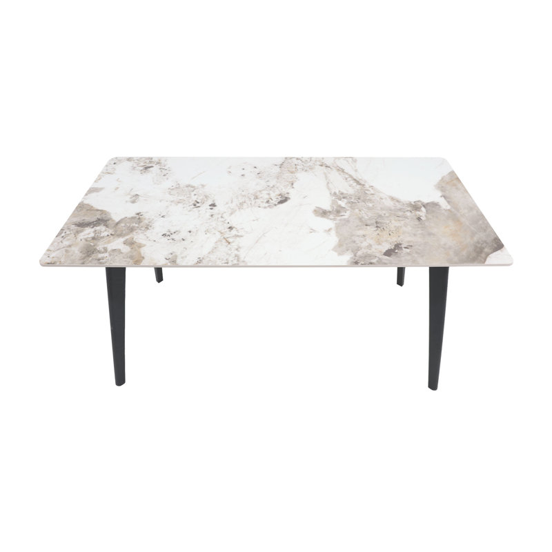 Table de salle à manger Modern, Blanc Pandora, H 29,53 po x L 62,99 po x l 31,5 po