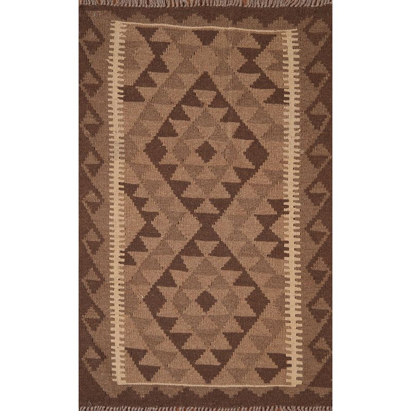 Reversible Wool Kilim Oriental Area Rug 3x4